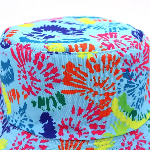 Unisex Casual Graffiti Bedruckt Doppelseitig Baumwolle Anglerhut Für Outdoor Reise Sonnenschutz Beschattung Fischerhut