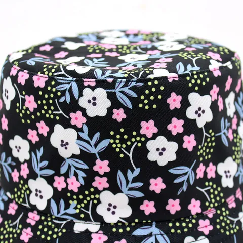 Cappello da Pescatore Unisex Reversibile in Cotone con Stampa Floreale a Doppio Lato Protezione Solare per Esterno Viaggio Spiaggia