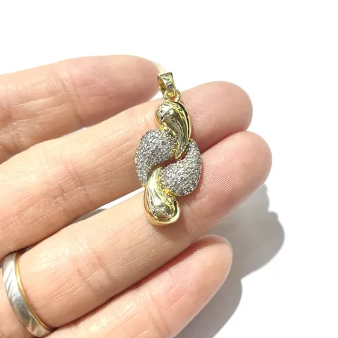 Gold Plated Copper Zircon Geometric Pendant Only (Without Chain) For DIY Jewelry Making Fashion Women Accessories
