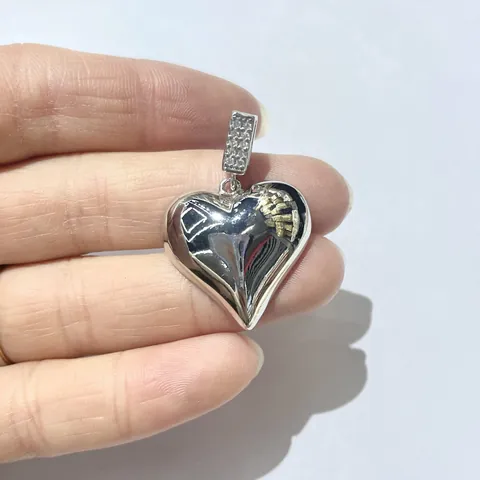 Heart Pendant Only (Without Chain) Micro-inlaid Zirconia Copper DIY Jewelry Findings Accessories For Necklace Bracelet Making Gold Silver Electroplated