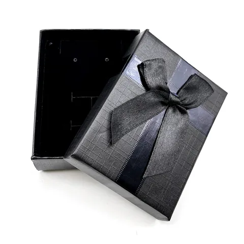 Pink Black Jewelry Gift Box With Satin Ribbon Bow Velvet Pouch For Necklace Bracelet Earrings Storage Gift Packaging Case Anniversary Christmas New Year
