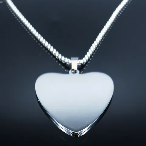 Collier Pendentif Cœur Gothique en Acier Inoxydable Homme Femme Planchette Esprit Chat Lune Étoile Bijoux Sorcière