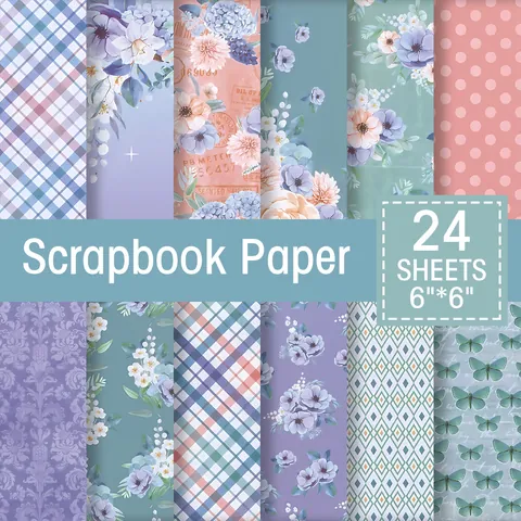 Vintage Floral Scrapbook Karton DIY Handwerk Journaling Kartenherstellung Dekorative Hintergrund Papier Gemustertes Material
