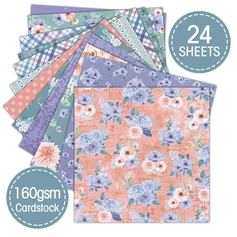 Vintage Floral Scrapbook Karton DIY Handwerk Journaling Kartenherstellung Dekorative Hintergrund Papier Gemustertes Material