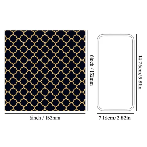 Black Gold New Year Scrapbook Paper Square Cardstock Decorative Paper For DIY Crafting Photo Album Journaling Material