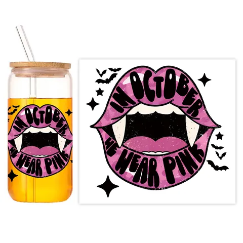 16oz Can Shaped Glass Cup Set With Bamboo Lid And Glass Straw Motivational Aesthetic Tumbler For Women Daily Use