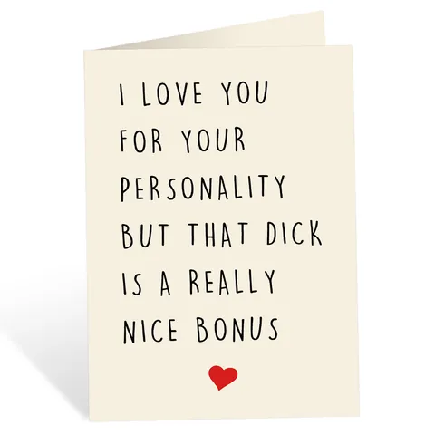 Carte de Vœux Humour Adulte Amusante Carte d'Anniversaire Coquine Avec Enveloppe Rouge Pour Mari Petit Ami Cadeau