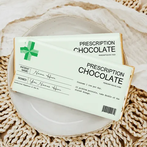Creative Prescription Chocolate Label Stickers Funny Medical Style Spoof Party Decor DIY Chocolate Bar Wrapper Wraps