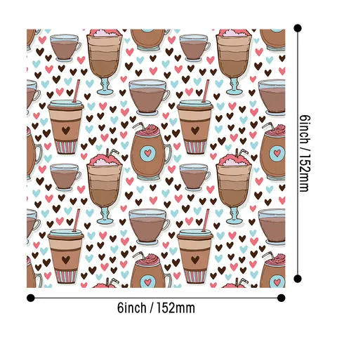 Retro Coffee Theme Junk Journal Material Paper Vintage Scrapbook Background Paper Decorative DIY Crafting Paper Different Designs Sheets