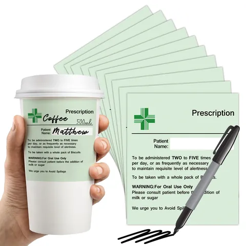 Divertidas Pegatinas para Tazas DIY Estilo Receta Calcomanías de Vinilo Impermeables para Taza de Café Etiquetas de Novedad Personalizadas