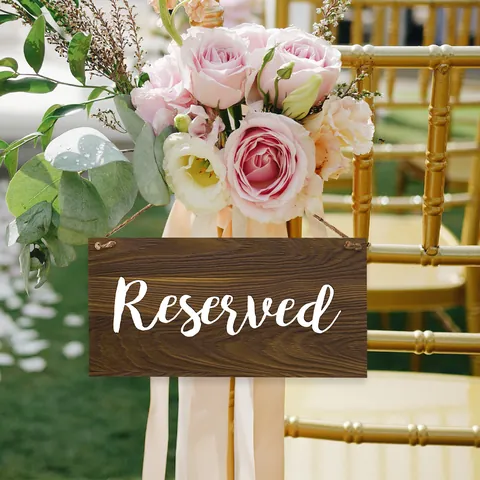 Wood Wedding Hanging Sign Reserved Plaque Wedding This Way Directional Arrow Plaque Rustic Party Decor With Jute Rope