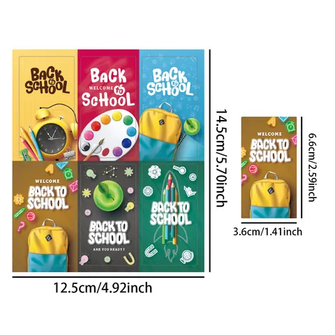 Regreso a Clases Pegatinas Decoración Caramelos Fiesta Etiquetas Suministros Escolares para Chocolate Cuaderno Recuerdos