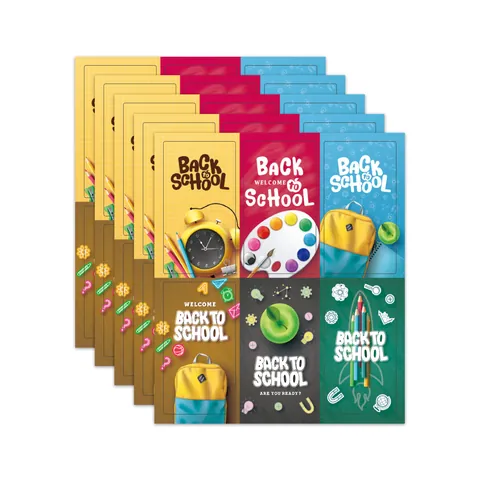 Regreso a Clases Pegatinas Decoración Caramelos Fiesta Etiquetas Suministros Escolares para Chocolate Cuaderno Recuerdos
