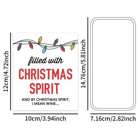4Pcs Christmas Wine Bottle Label Stickers Merry Christmas Humorous Spirit Wine Bottle Wraps For Party Decor Gift Supplies