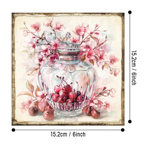 Papier de Scrapbooking Vintage Saint-Valentin Papier Cartonné Décoratif Motif Cœur Rose Romantique pour Album DIY Journaling Art