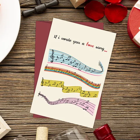 Biglietti d'Auguri Umoristici E Buste Per Amici Colleghi San Valentino Compleanno Anniversario Lavoro Umorismo Musica Amore