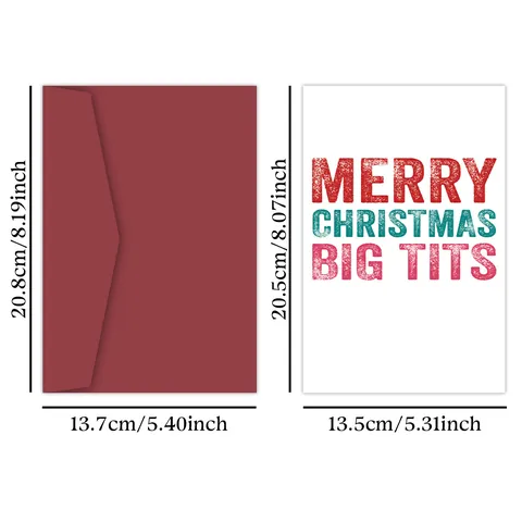 Funny Christmas Greeting Cards With Envelopes Adult Humor Creative Holiday Blessing Cards For Friends Family Xmas Gift