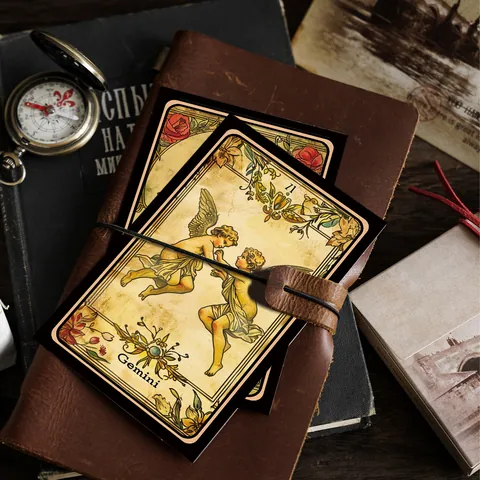 Vintage Zodiac Tarot Wall Collage Kit Aesthetic Astrology Art Prints Retro Postcards For Room Decor Paper Greeting Cards