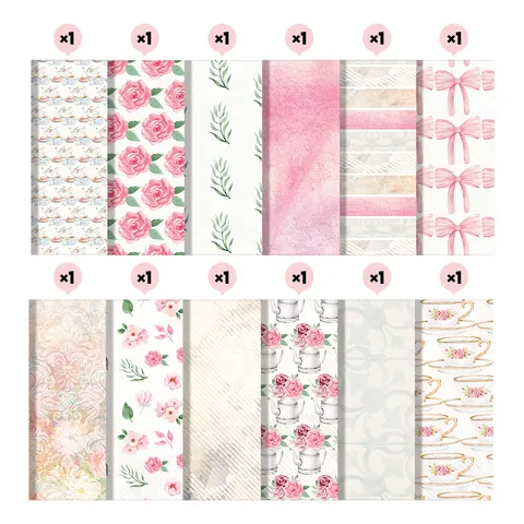 Muttertag Scrapbook Papier Block Aquarell Blumen Schmetterling Dekoratives Bastelpapier Für DIY Karten Scrapbooking
