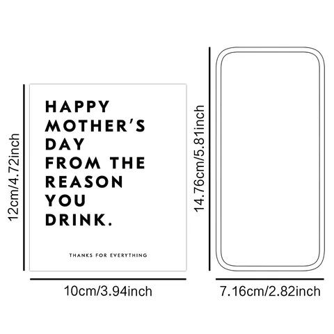Humorous Wine Bottle Labels PVC Waterproof Stickers For Mothers Day Graduation Nurse Party Self Adhesive Bottle Decor