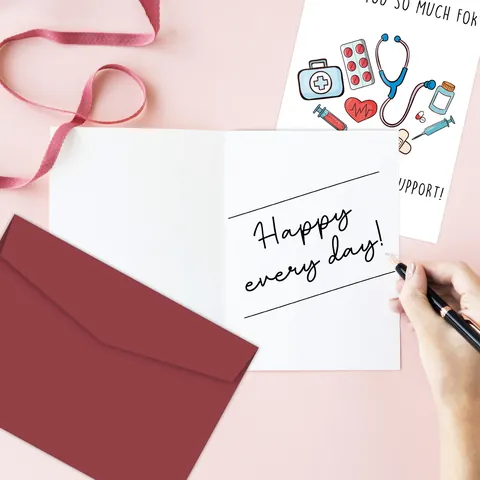 Medical Nurse Appreciation Thank You Greeting Cards With Envelopes For Healthcare Workers Doctor Gift Stationery Cards