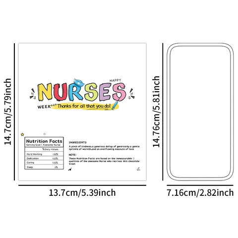 Αυτοκόλλητα για Μπάρες Σοκολάτας Happy Nurses Week Δημιουργικό Θέμα Νοσηλευτή Μίνι Περιτυλίγματα Γλυκών Διακοσμήσεις Δώρων Πάρτι Νοσηλευτή