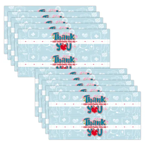 Nurse Appreciation Water Bottle Labels Thank You For Everything You Do Waterproof Medical Theme Party Stickers Decorations
