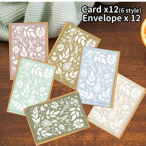 Wildflower Greeting Cards With Envelopes Watercolor Floral Blank Note Cards For Wedding Birthday Thank You Gift Stationery