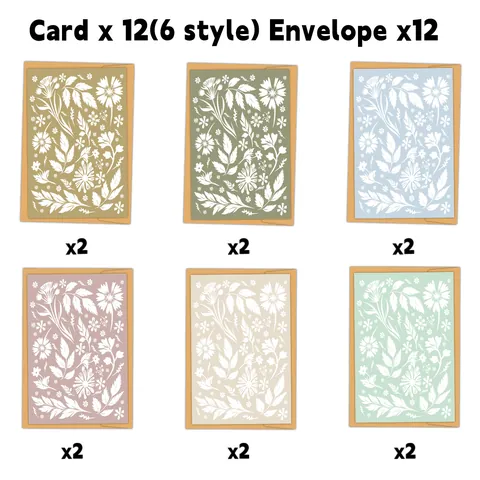 Wildflower Greeting Cards With Envelopes Watercolor Floral Blank Note Cards For Wedding Birthday Thank You Gift Stationery