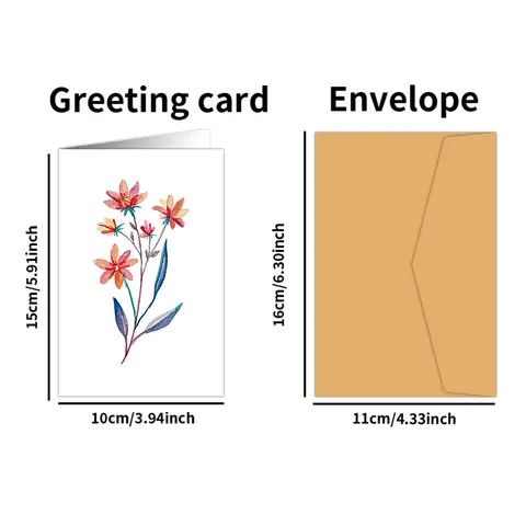 12 Pack Watercolor Floral Greeting Cards With 12 Kraft Envelopes Blank Inside Birthday Wedding Party Stationery Greeting Cards For All Occasions
