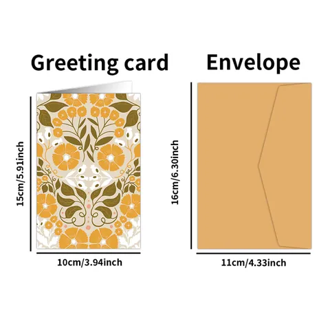 Retro Botanische Blumen Grußkarten Mit Umschlägen Vielfältige Stile Blanko Notizkarten Vintage Pflanzen Blumen Postkarten