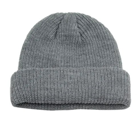 Unisex Winter Warm Strickmütze Beanie Einfarbig Gerippt Mit Aufschlag Skull Cap Acryl Docker Watch Hat Für Outdoor Kälteschutz