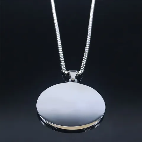 Vintage Stainless Steel Pentagram Triple Moon Star Leaf Pendant Necklace For Men Women Wiccan Pagan Gothic Jewelry