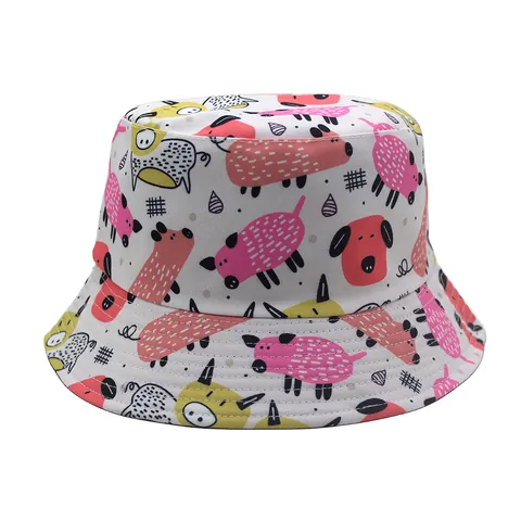 Unisex Polyester Bedruckt Fischerhut Süßes Cartoon Tier Koala Panda Muster Sonnenschutz Hut Für Outdoor Reisen Strand