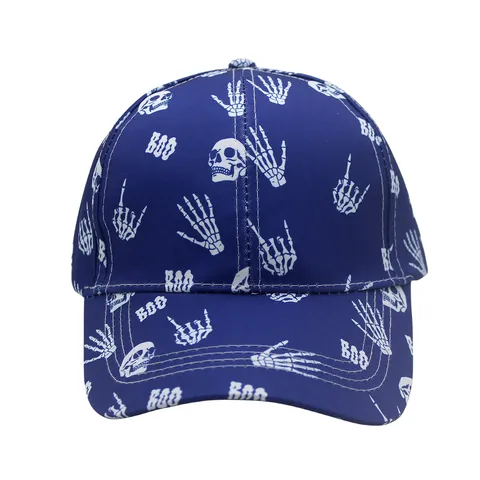 Gorra de Béisbol de Halloween con Estampado de Calavera y Esqueleto para Hombre y Mujer Ajustable Estilo Callejero Gótico Protección Solar Sombrero