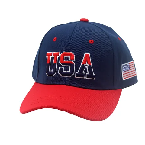USA American Flag Embroidery Baseball Cap For Men Women Polyester Outdoor Casual Adjustable Sunshade Sport Snapback Hat