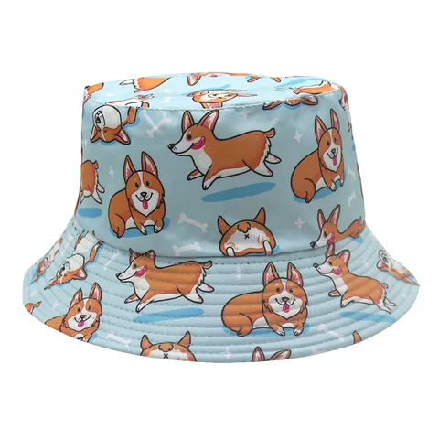 Unisex Καπέλο Bucket με Τύπωμα Διπλής Όψης Εξωτερική Προστασία από τον Ήλιο Καπέλο Ψαρά με Ζώα Γεωμετρικά Λουλουδάτα Σχέδια