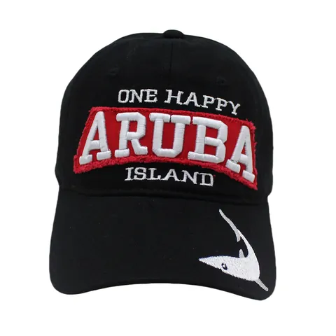 Berretto da Baseball con Ricamo di Lettere ARUBA Motivo Squalo Protezione Solare in Cotone Regolabile Cappello Sportivo Casual per Uomo Donna