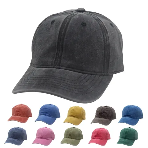 Gorra de Béisbol de Algodón Lavado Retro Distressed Ajustable Dad Hat Color Sólido Protección Solar Outdoor Casual para Hombre Mujer