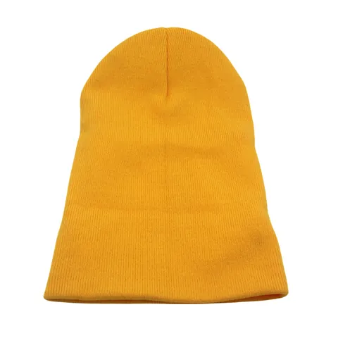 Berretto Unisex Tinta Unita in Maglia di Acrilico Invernale Caldo a Costine Con Risvolto per Outdoor Casual Uomo Donna Accessori Moda