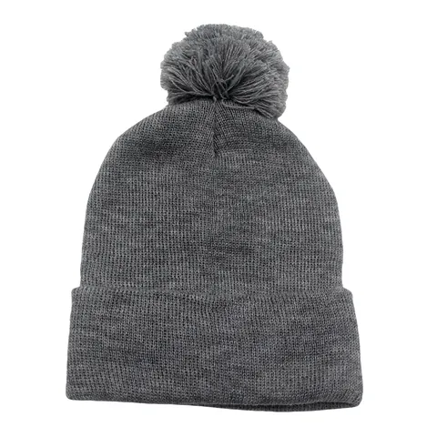 Berretto in Maglia Tinta Unita Con Pompon Per Uomo Donna Inverno Caldo Acrilico Cappello Con Risvolto Accessorio Moda Esterna Quotidiana