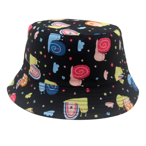 Kinder Cartoon Schnecke Druck Anglerhut Polyester Sonnenschutz Fischerhut Für Jungen Mädchen Outdoor Strand Sommer Reise Kappe