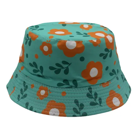 Chapeau Bob à Imprimé Fleuri pour Enfants Mignon Chapeau de Soleil de Protection Solaire Extérieur pour Garçons Filles Pliable Plage Été