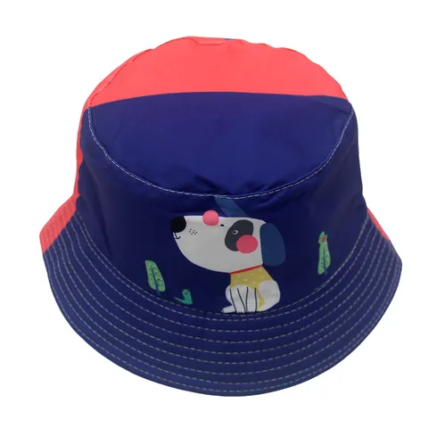 Kinder Cartoon Vissershoed Hond Watermeloen Boze Oog Ijsje Bedrukt Zonbescherming Vissershoed Patchwork Outdoor Reizen Zonnehoed Jongens Meisjes