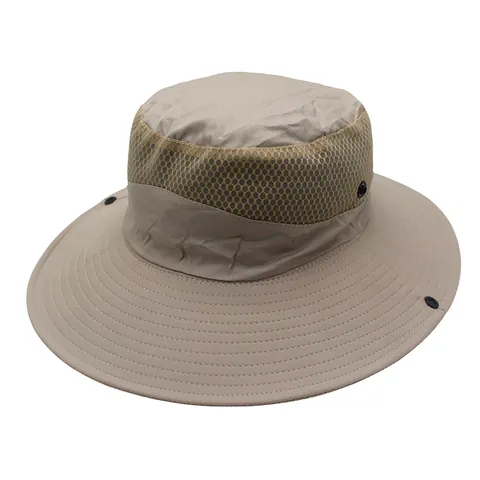 Unisex Outdoor Anglerhut Breite Krempe Sonnenschutz Atmungsaktiv Schnell Trocknend Mesh Fischerhut Mit Winddichtem Seil Wandern