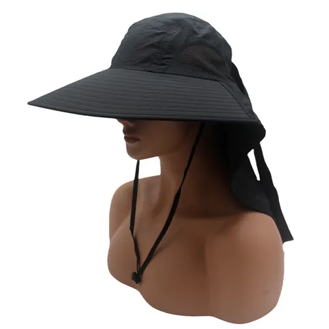 Outdoor Sun Protection Fisherman Hat Breathable Large Brim Neck Flap Hiking Fishing Sun Hat For Men Women