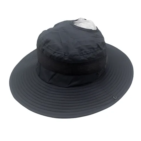 Women Outdoor Sun Protection Bucket Hat Wide Brim Breathable Mesh Ponytail Hole Hiking Fishing Beach Safari Summer Sun Hat