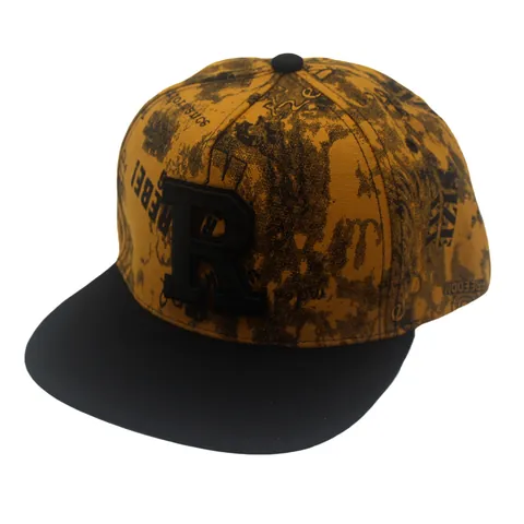 Streetwear 3D Embroidered Letter R Snapback Hat Graffiti Print Flat Brim Baseball Cap For Men Women Adjustable Hip Hop Hat