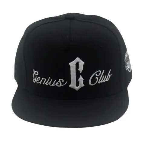Berretto da Baseball Snapback Unisex Genius Club Ricamo Gothic G Tesa Piatta 100% Acrilico Streetwear Outdoor Cappello da Sole