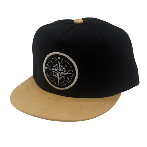 Kompas Patch Borduurwerk Platte Rand Baseballpet Snapback Hoed Voor Mannen Vrouwen Outdoor Hip Hop Streetwear Verstelbaar Polyester